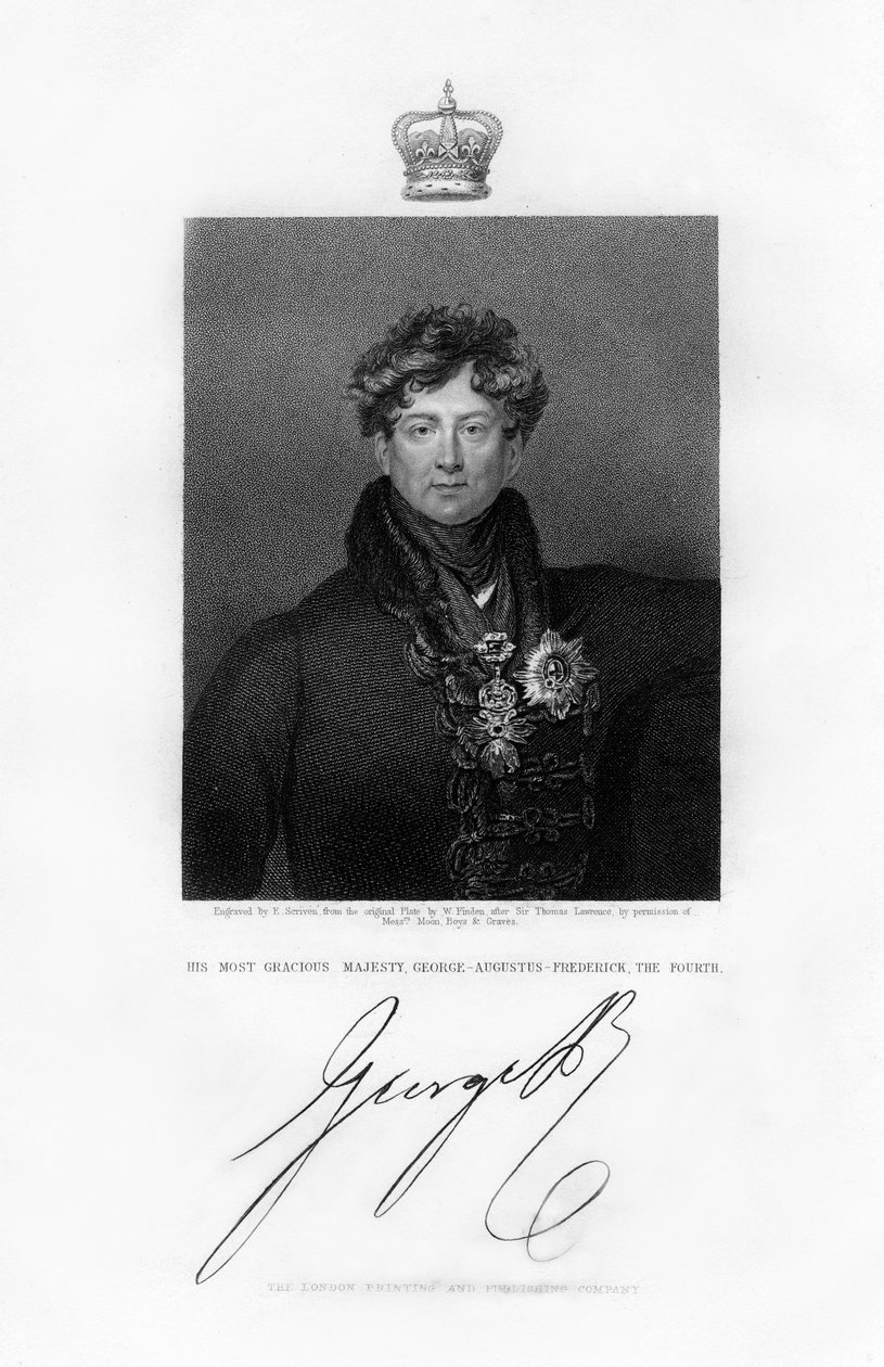 George IV, kung av Storbritannien och Hannover, 1800-talet. av E. Scriven