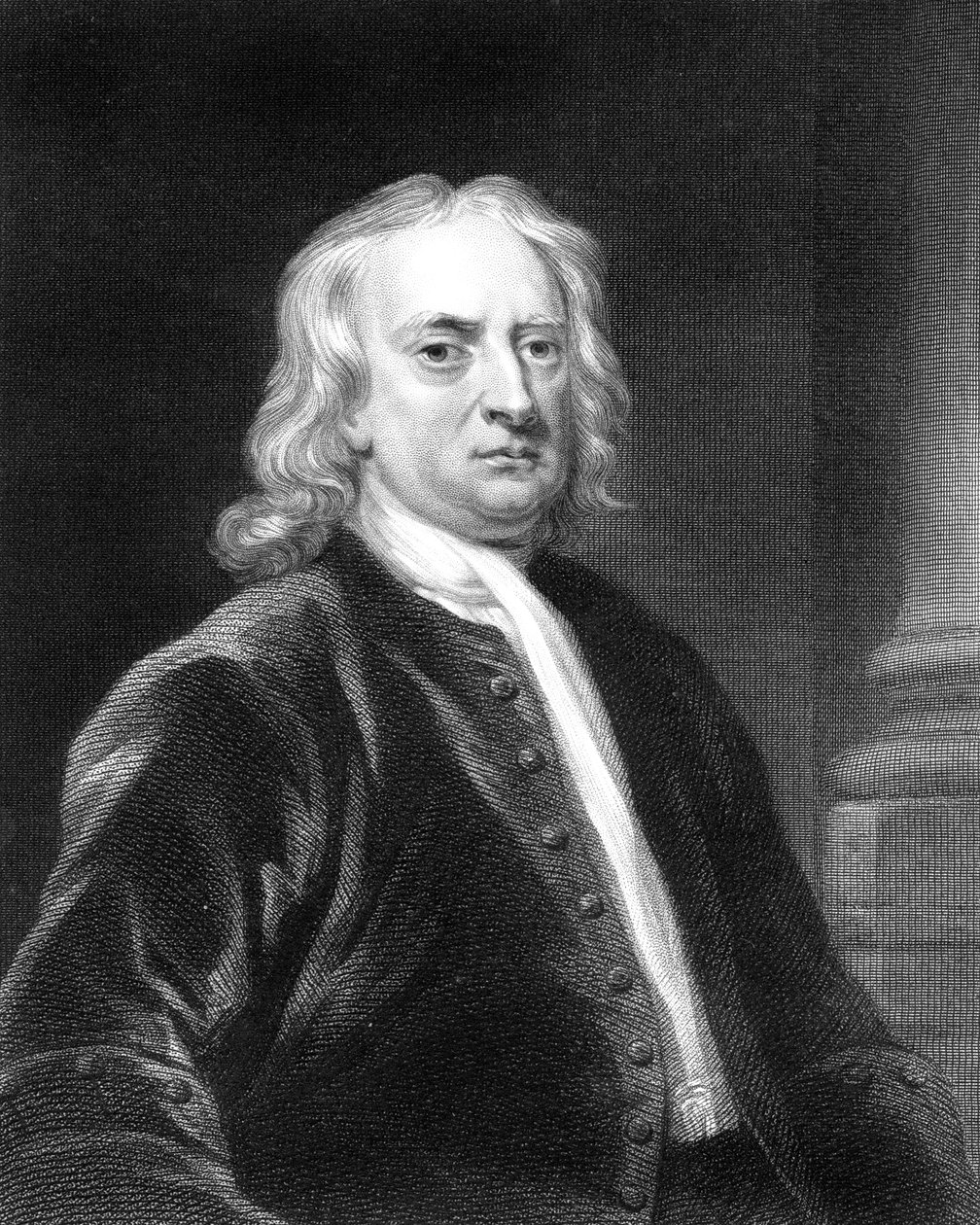 Isaac Newton, engelsk matematiker, astronom och fysiker, 1818. av E. Scriven