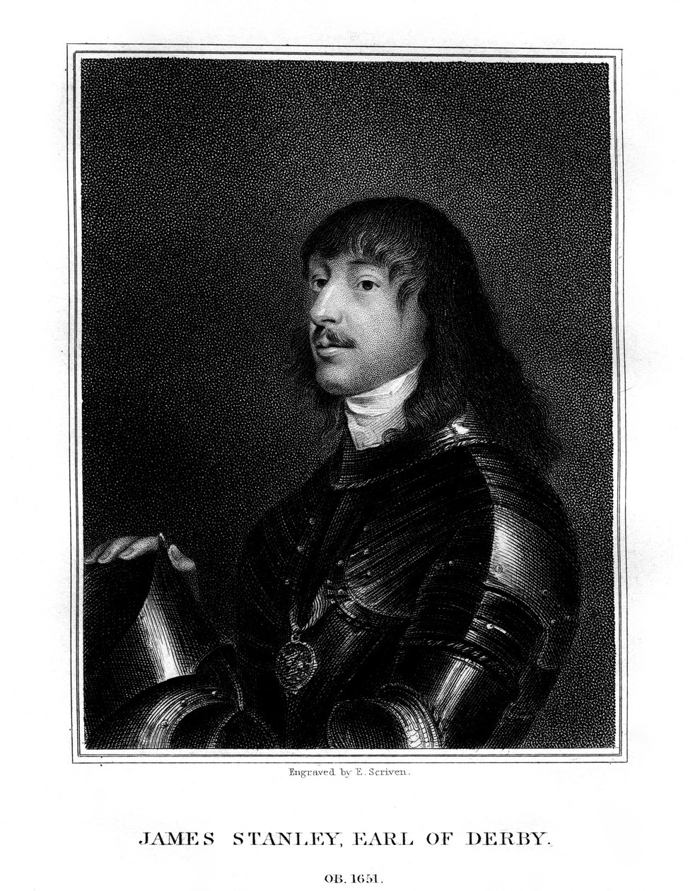 James Stanley, 7:e Earl of Derby, royalistanhängare, 1824. av E. Scriven