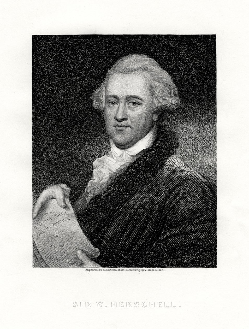 Sir Wilhelm Friedrich Herschel, tyskfödd brittisk astronom och kompositör, 1800-talet. av E. Scriven