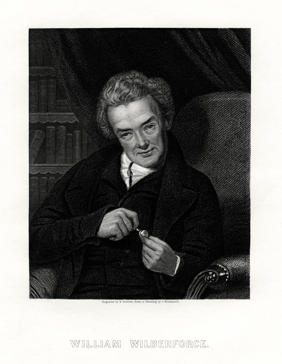William Wilberforce, engelsk förkämpe mot slaveri, 1800-talet. av E. Scriven