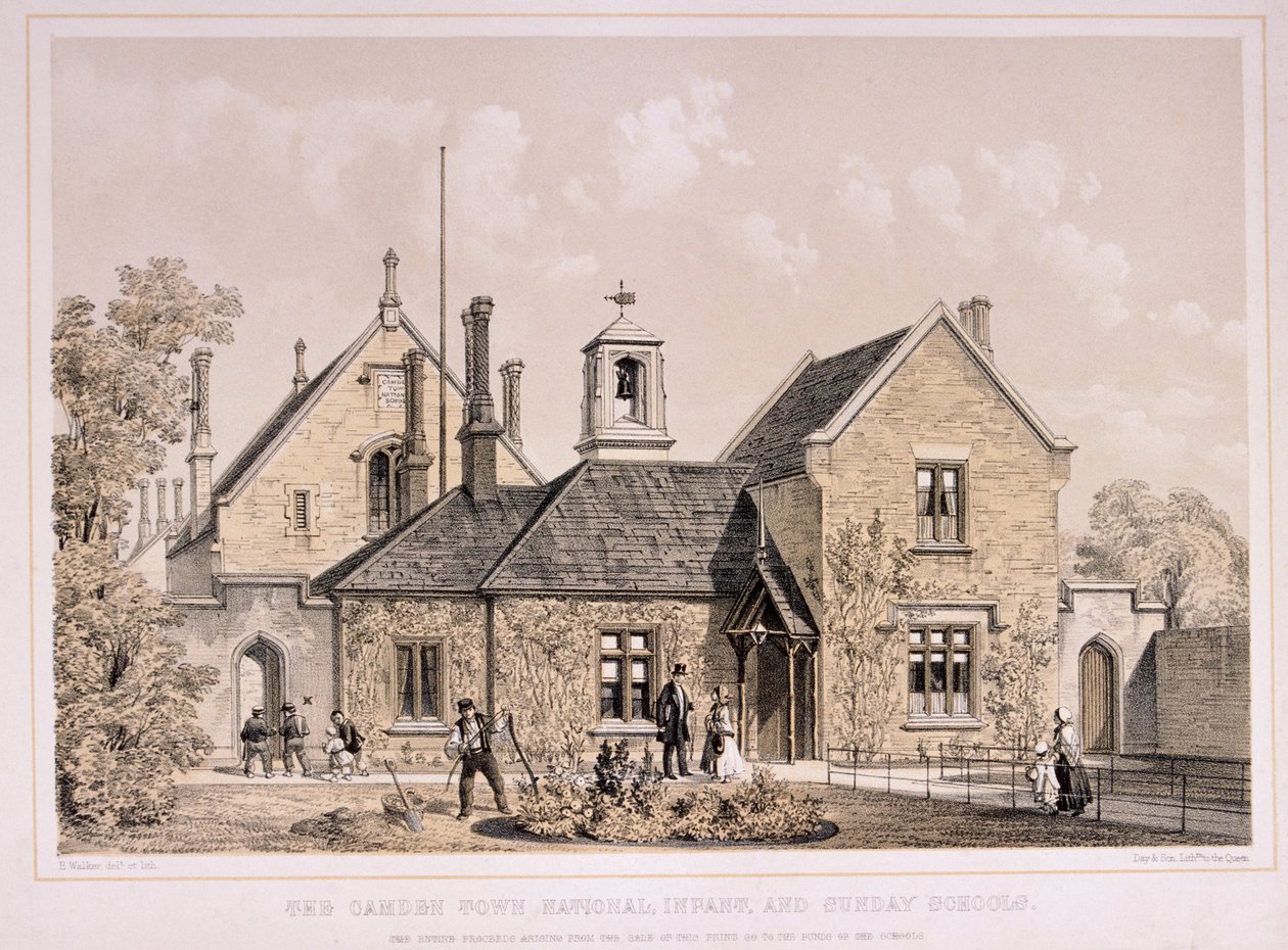Camden Town Sunday School, London, c1870 av E Walker