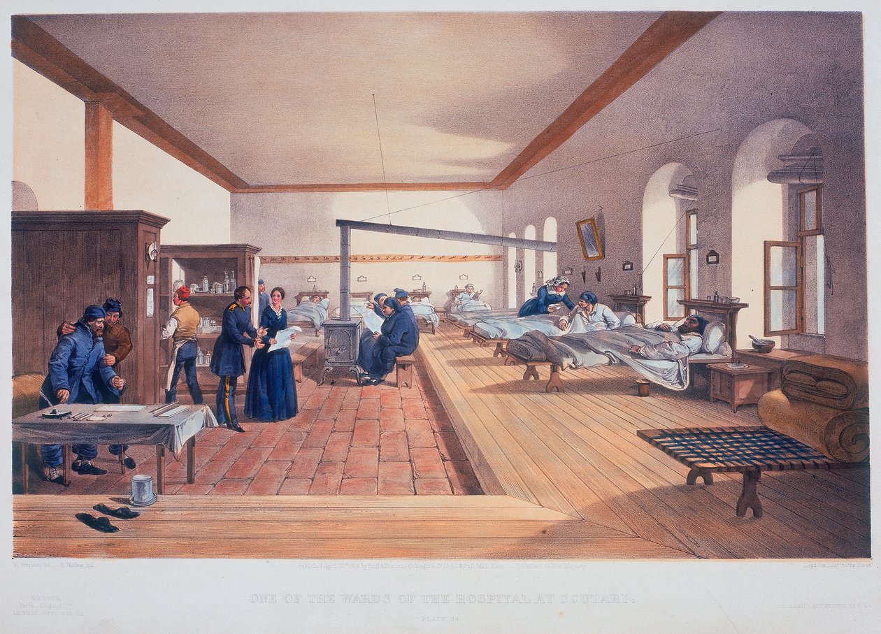Sjukhusavdelning, Scutari, Turkiet, 1856 av E Walker