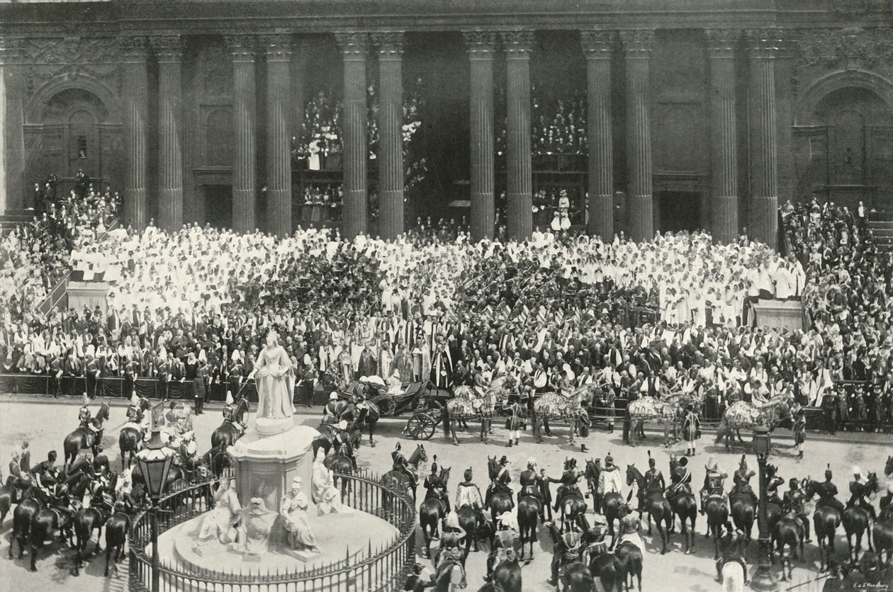Ceremonin i St. Pauls, London, 1897 av E. and S. Woodbury