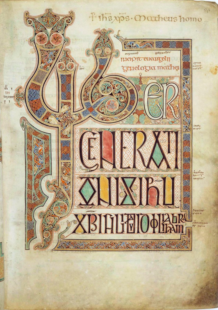 Lindisfarne-evangelierna, 715-721. av Eadfrith,