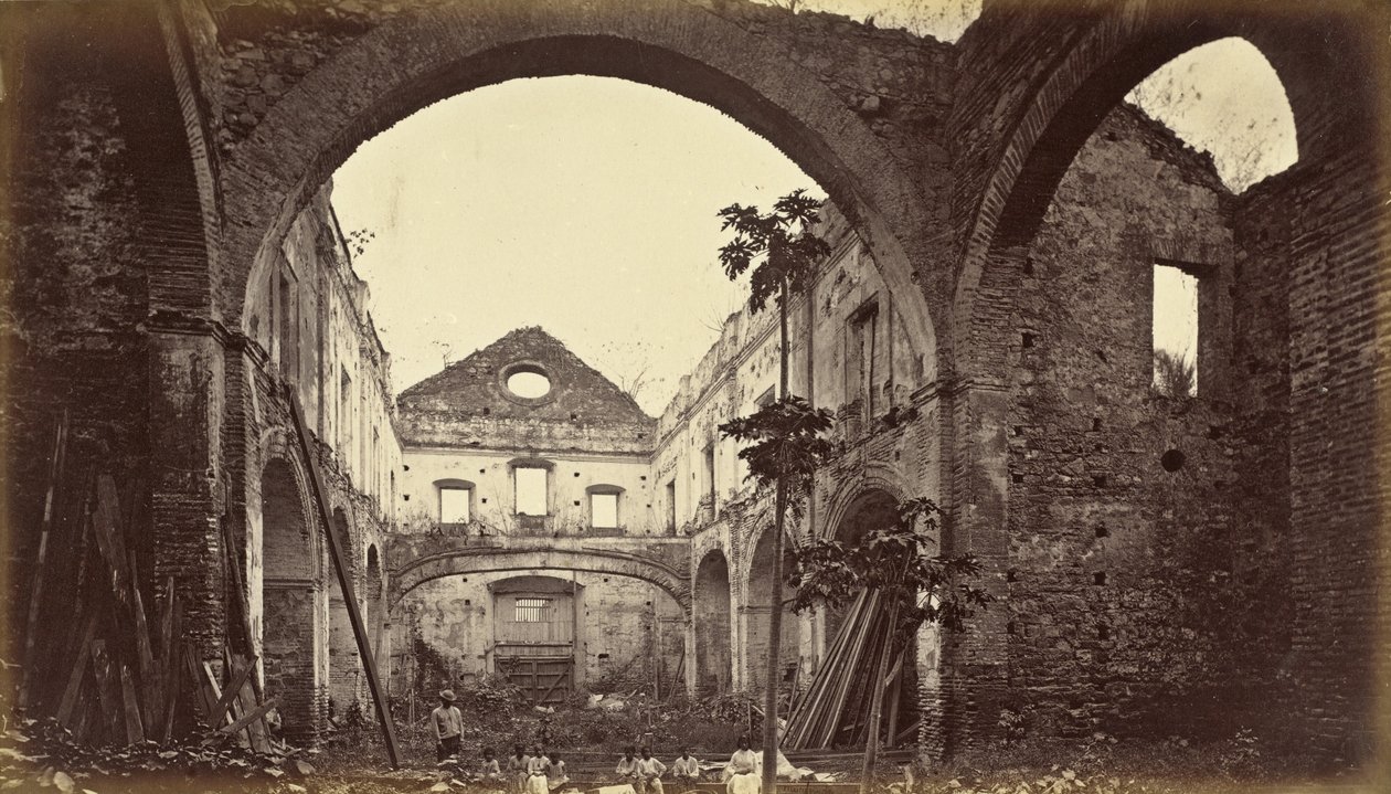 Ruinerna av kyrkan Santo Domingo-Panama, 1875, publicerad 1877. av Eadweard Muybridge