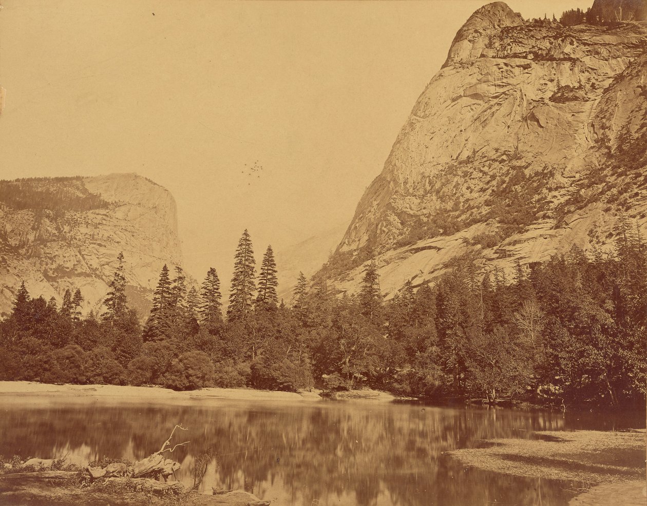 Den gamla Piute.  Yosemites dalgång. av Eadweard J. Muybridge