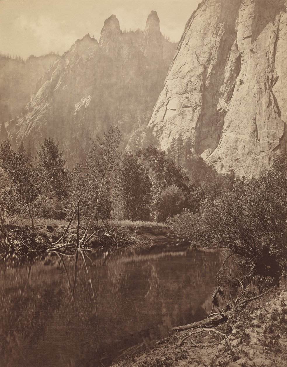 Katedralens spiror, Yosemite-dalen,1872 (foto) av Eadweard Muybridge