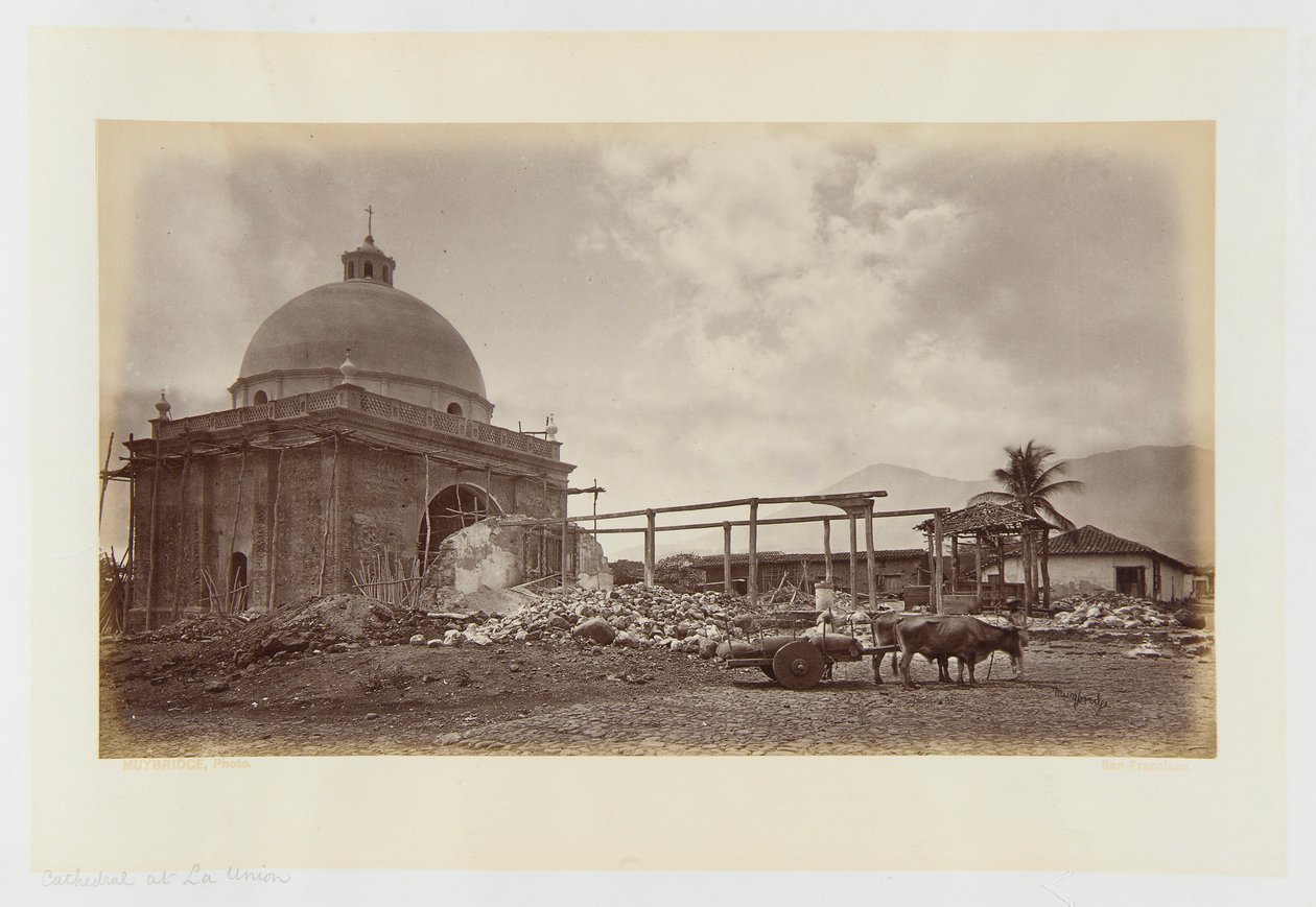 Katedralen i La Union, El Salvador av Eadweard Muybridge