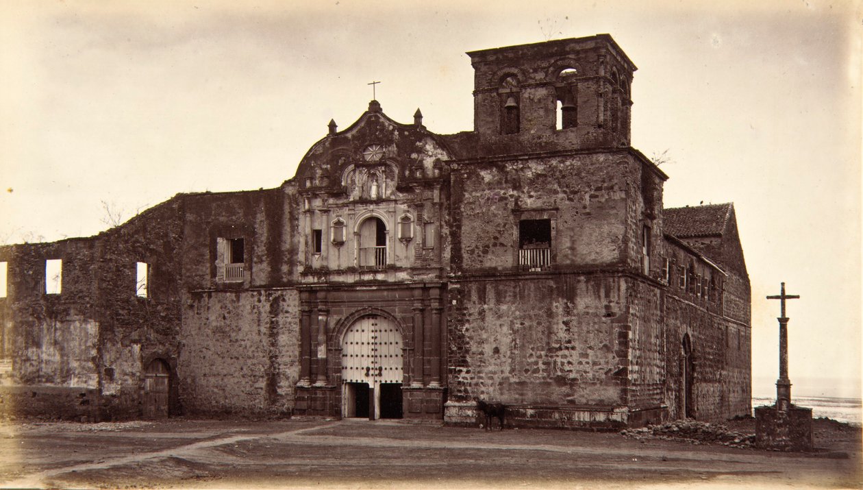 San Francisco-kyrkan, Panama av Eadweard Muybridge