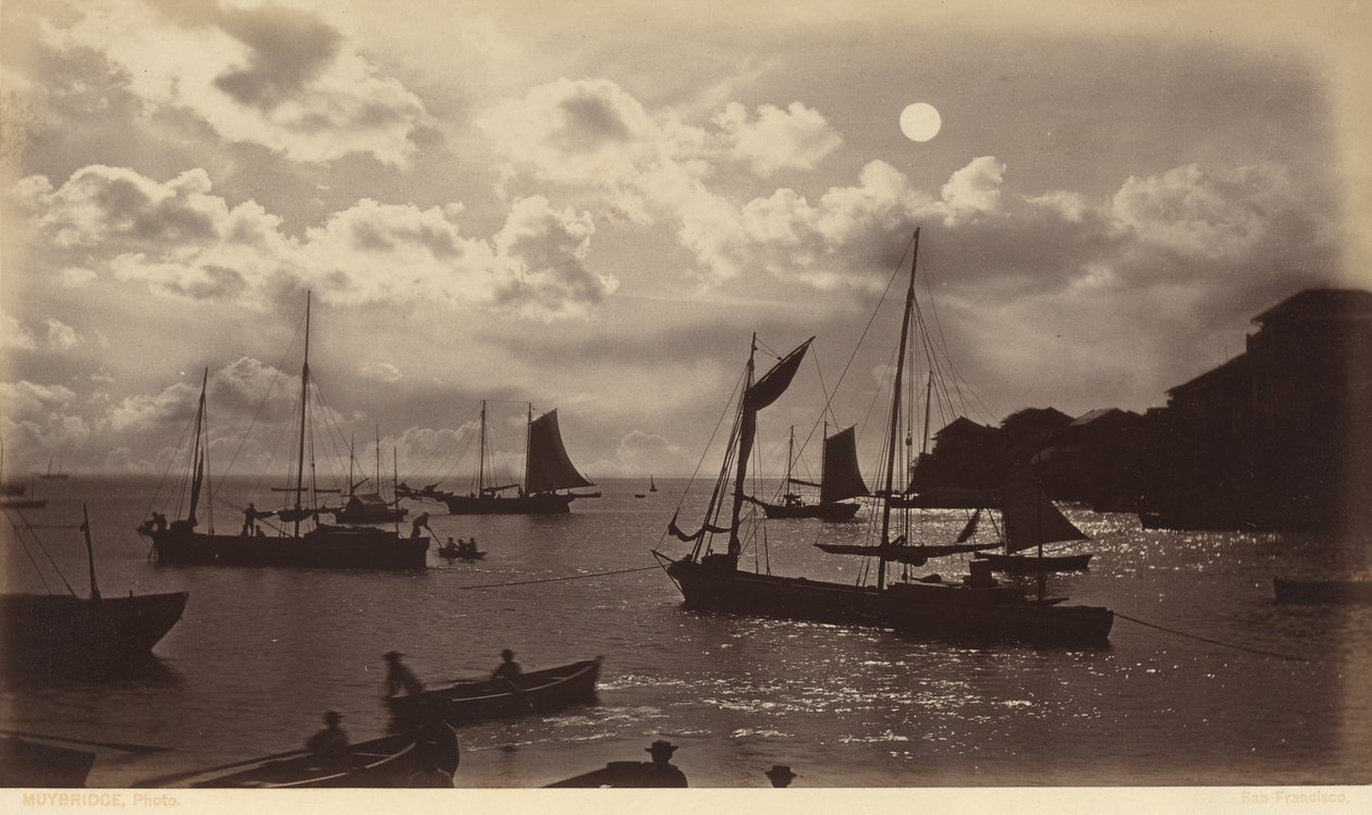 Månljusets effekt - Panamabukten,1877 (foto) av Eadweard Muybridge
