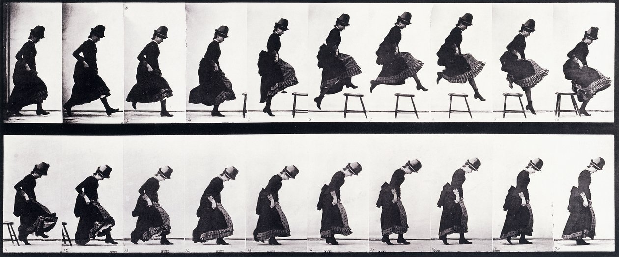 Rörelsestudie, ca 1872-1885 av Eadweard Muybridge