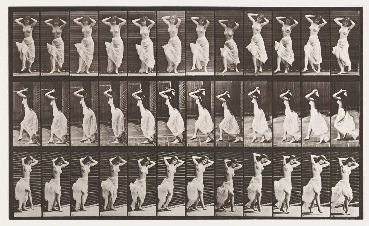 Tallrik 190. Dans (Nautch) av Eadweard Muybridge