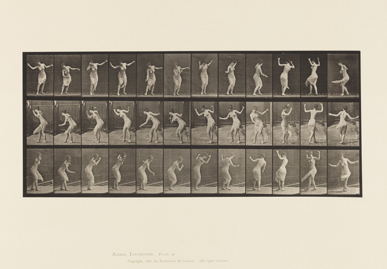 Tallrik 191. Dans (fantastisk) av Eadweard Muybridge