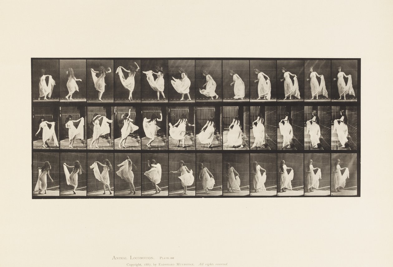 Tallrik 193. Dans (fantastisk) av Eadweard Muybridge