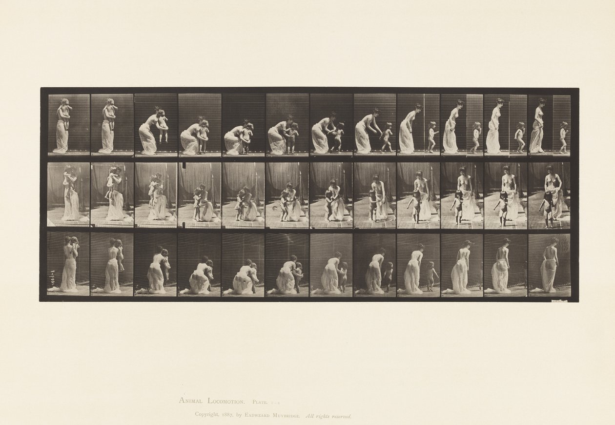 Tallrik 215.Placering av barn av Eadweard Muybridge