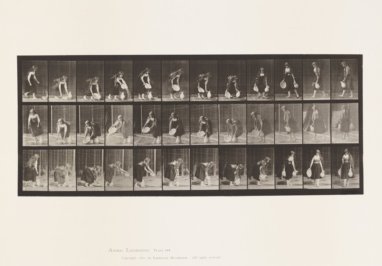 Plåt 234. Lyft- och tömningsbassäng av vatten och svarvning av Eadweard Muybridge