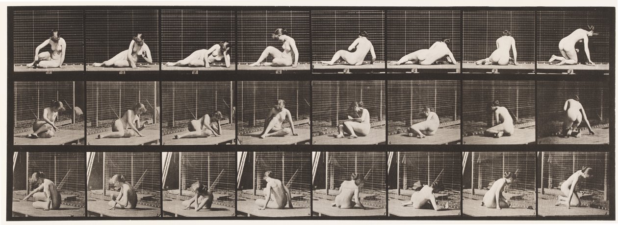 Plåt 266. Vridning och ändring av position medan du fortfarande är på marken av Eadweard Muybridge