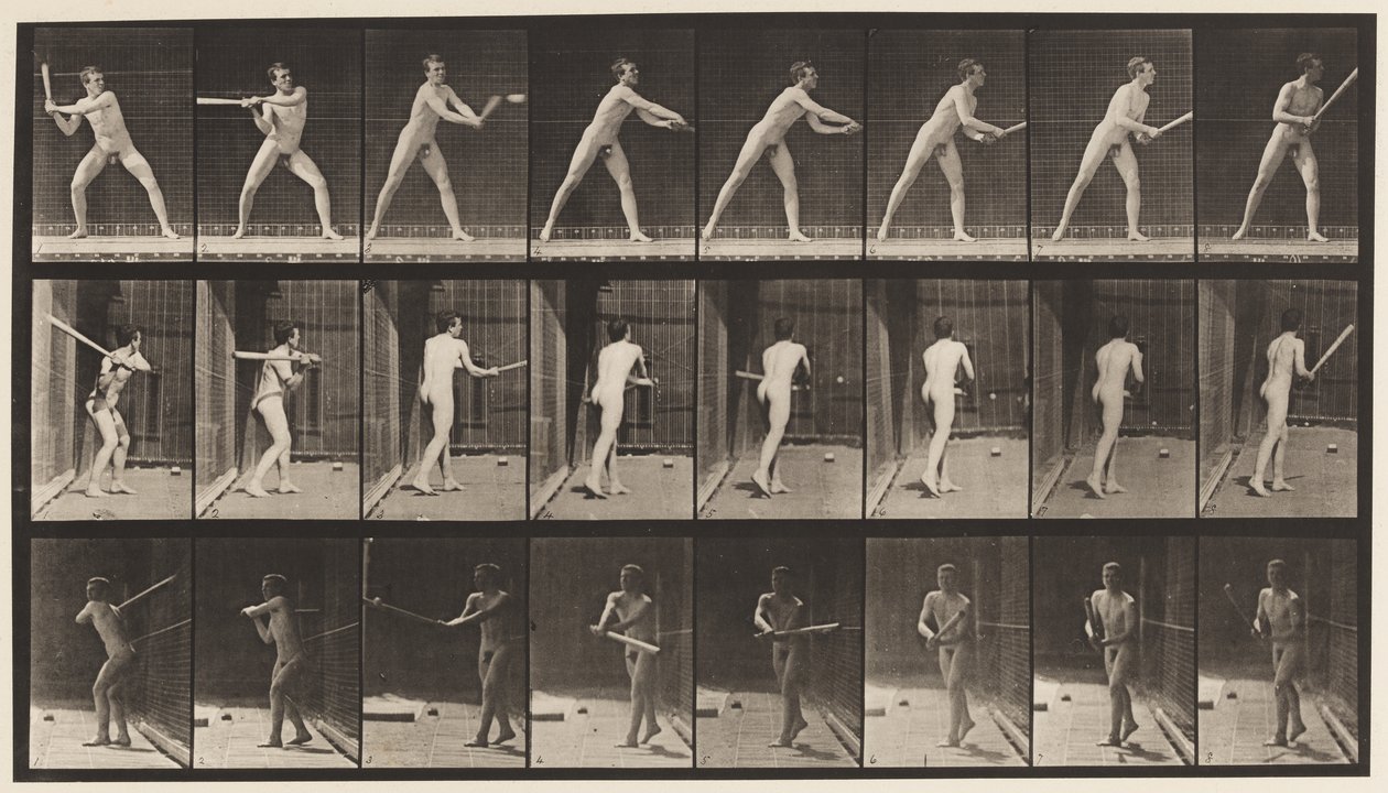 Tallrik 277. Base-ball; Batting av Eadweard Muybridge
