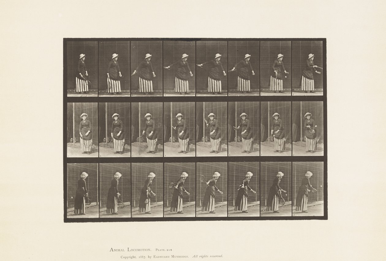 Tallrik 296. Lawn Tennis av Eadweard Muybridge