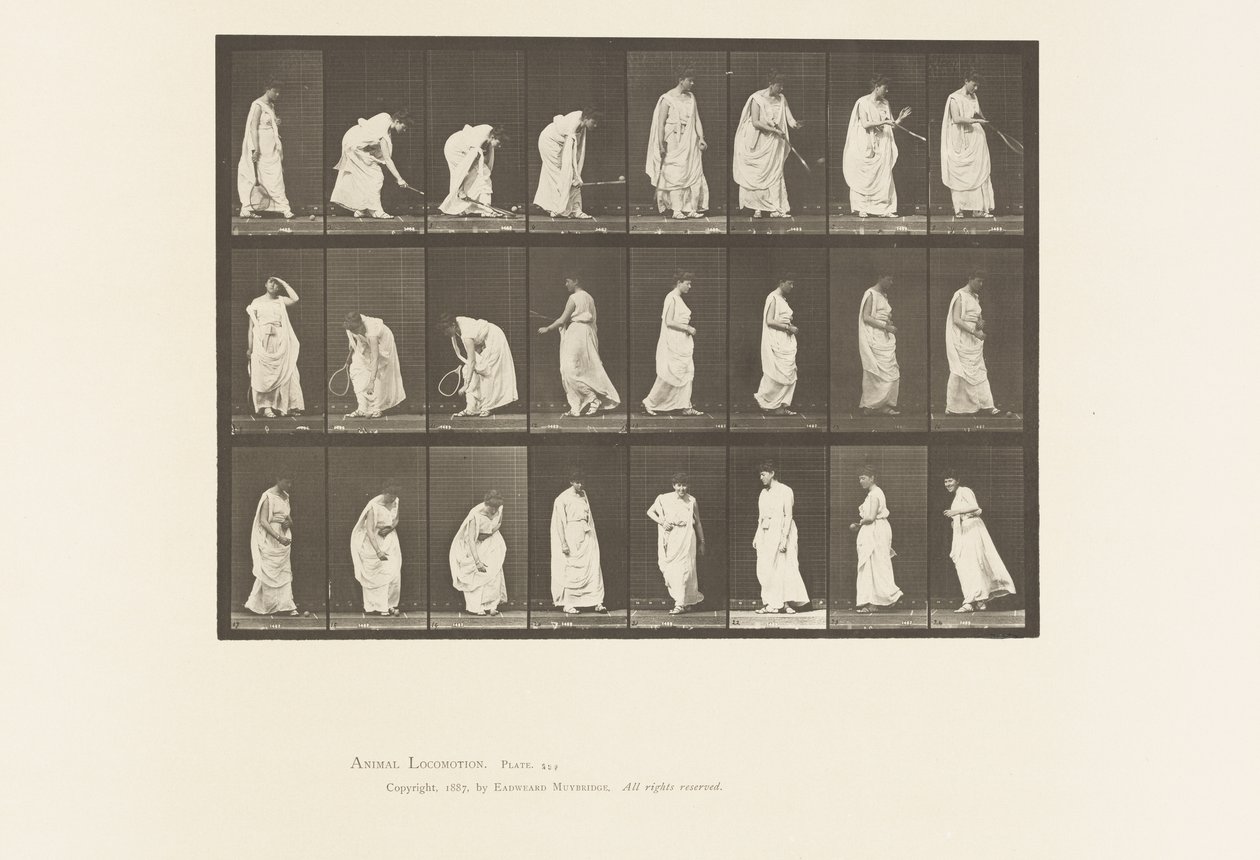 Tallrik 299. Leker med en boll av Eadweard Muybridge