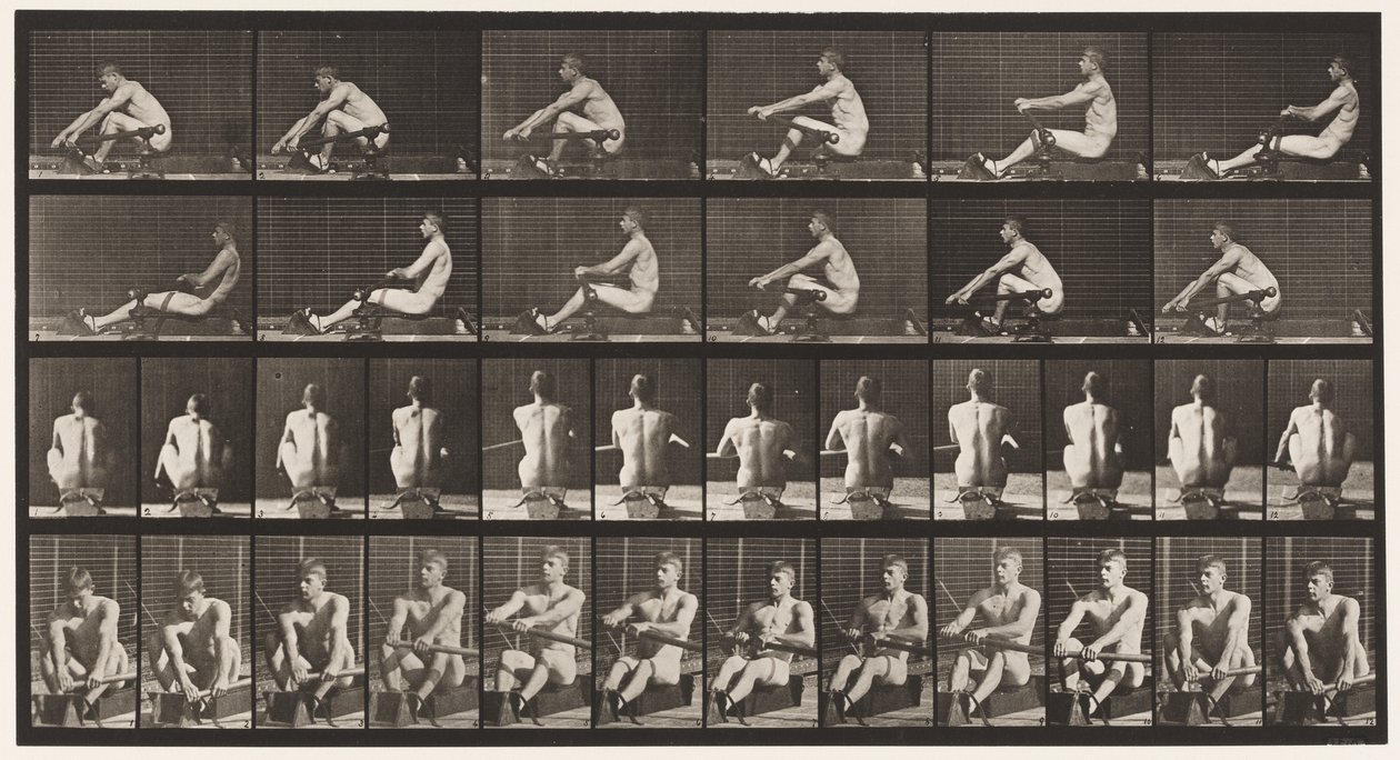 Plåt 327. Rodd av Eadweard Muybridge