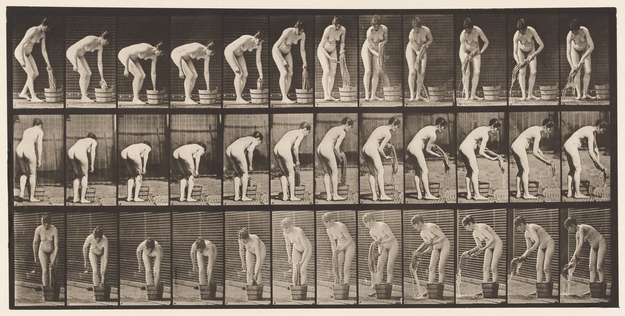 Tallrik 433. Vridande kläder av Eadweard Muybridge