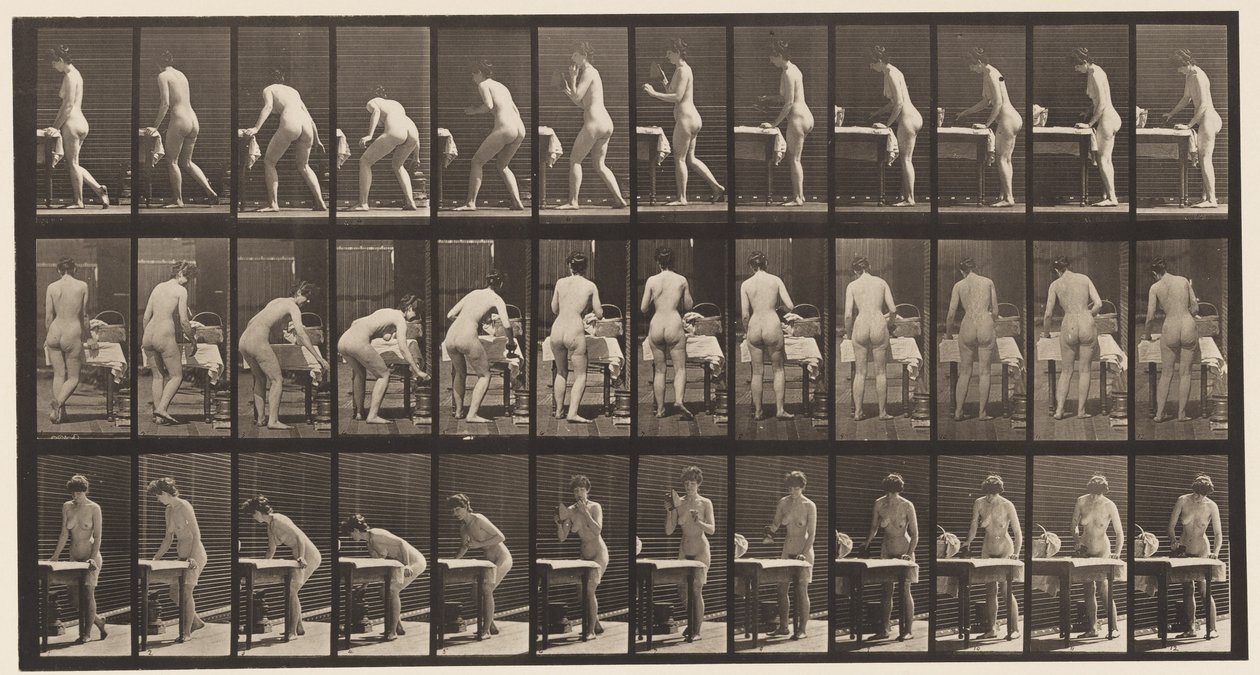 Tallrik 435. Strykkläder av Eadweard Muybridge