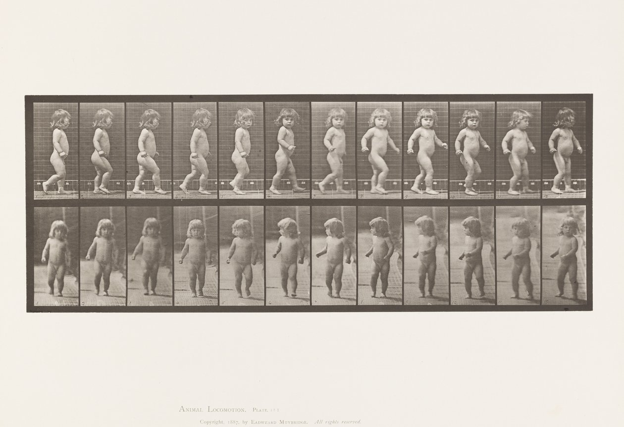 Tallrik 468. Barn, Gående av Eadweard Muybridge