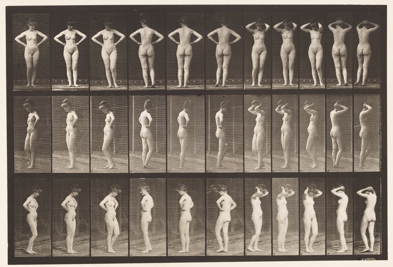 Tallrik 531. Olika Poser av Eadweard Muybridge