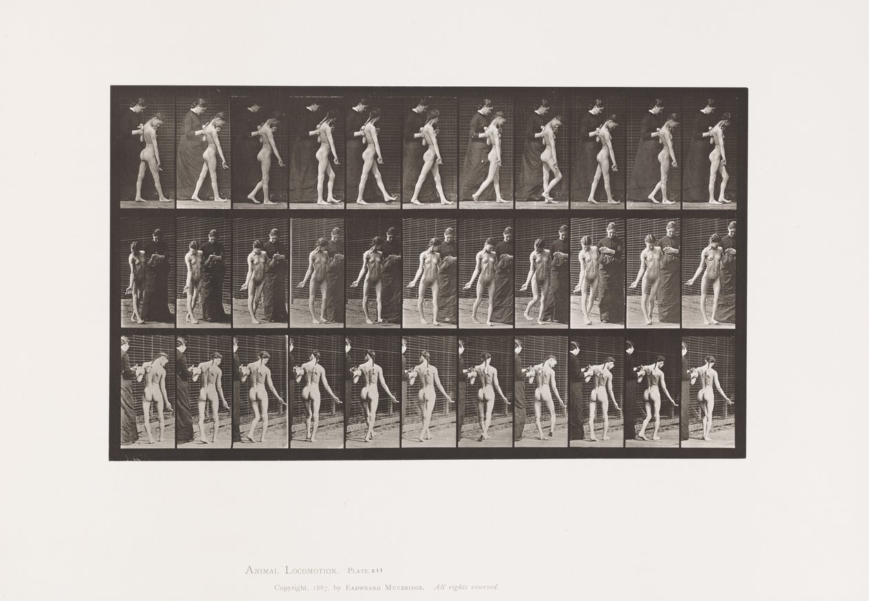 Platta 541. Multipel cerebro-spinal skleros (choreic); Gående av Eadweard Muybridge