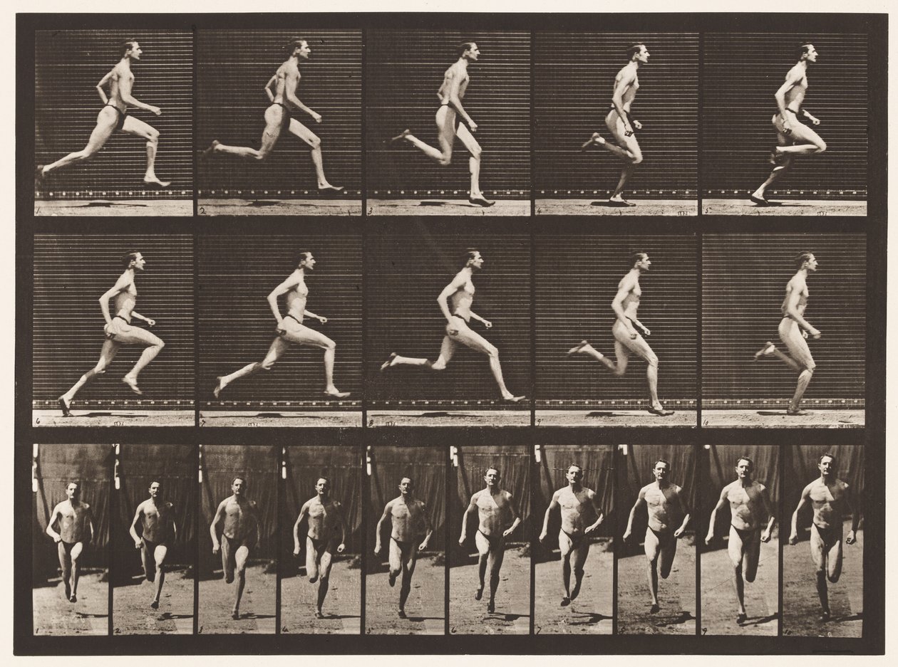 Plåt 60. Springa i en halvmils gång (skor) av Eadweard Muybridge