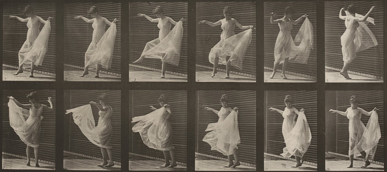 Plansch nummer 189. Dans (fantasi) av Eadweard Muybridge