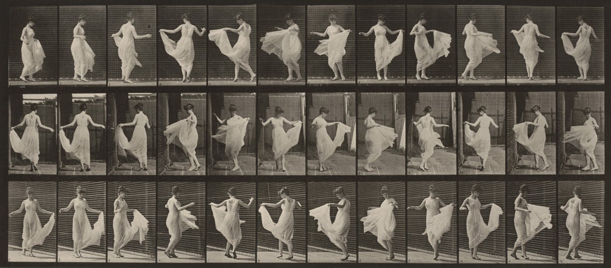 Plansch nummer 192. Dans (elegant) av Eadweard Muybridge