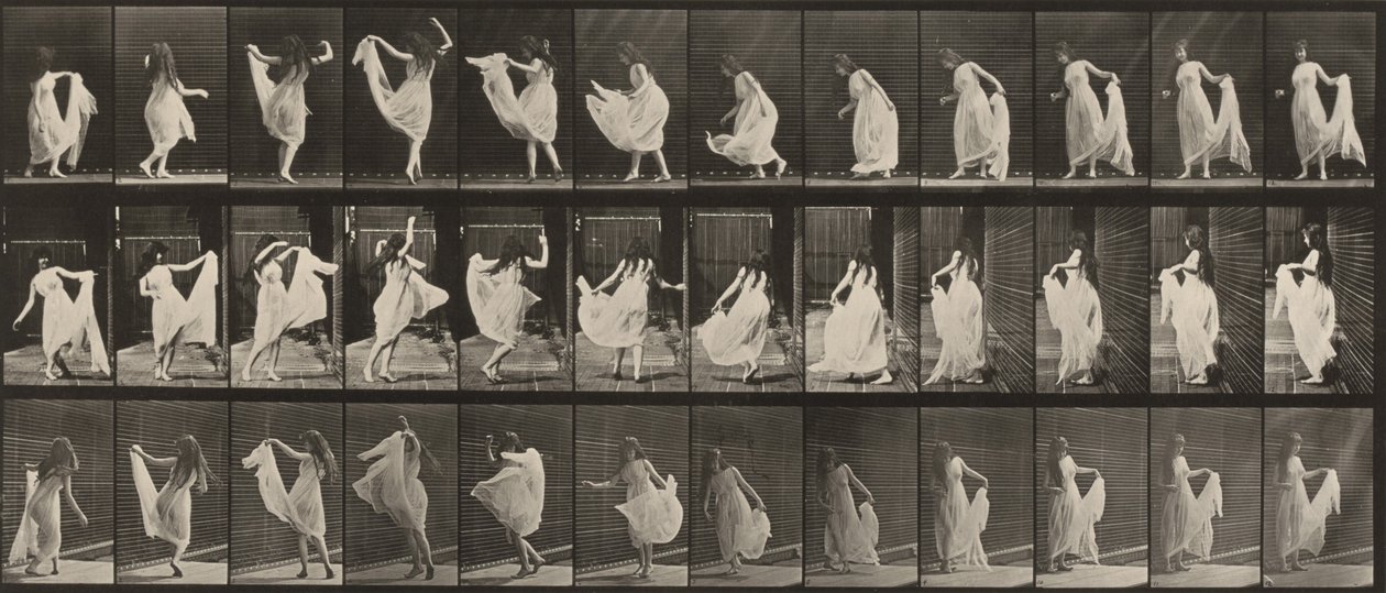 Plansch nummer 193. Dans (fantasi) av Eadweard Muybridge