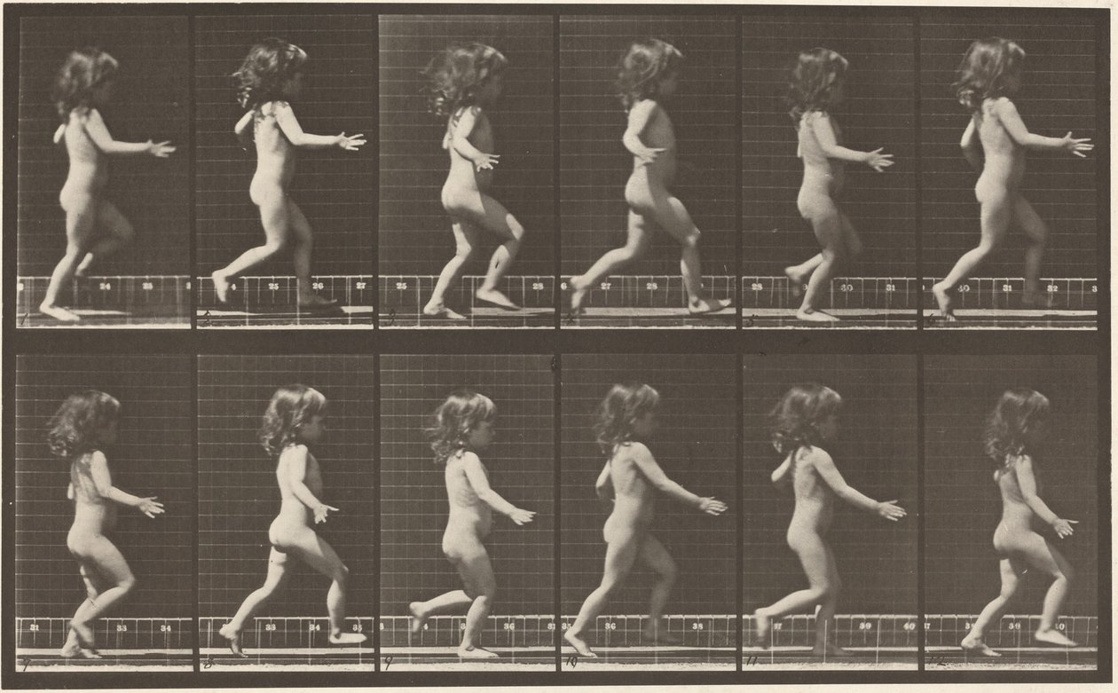 Nummerplåt 469. Barn som springer,1887 (foto) av Eadweard Muybridge