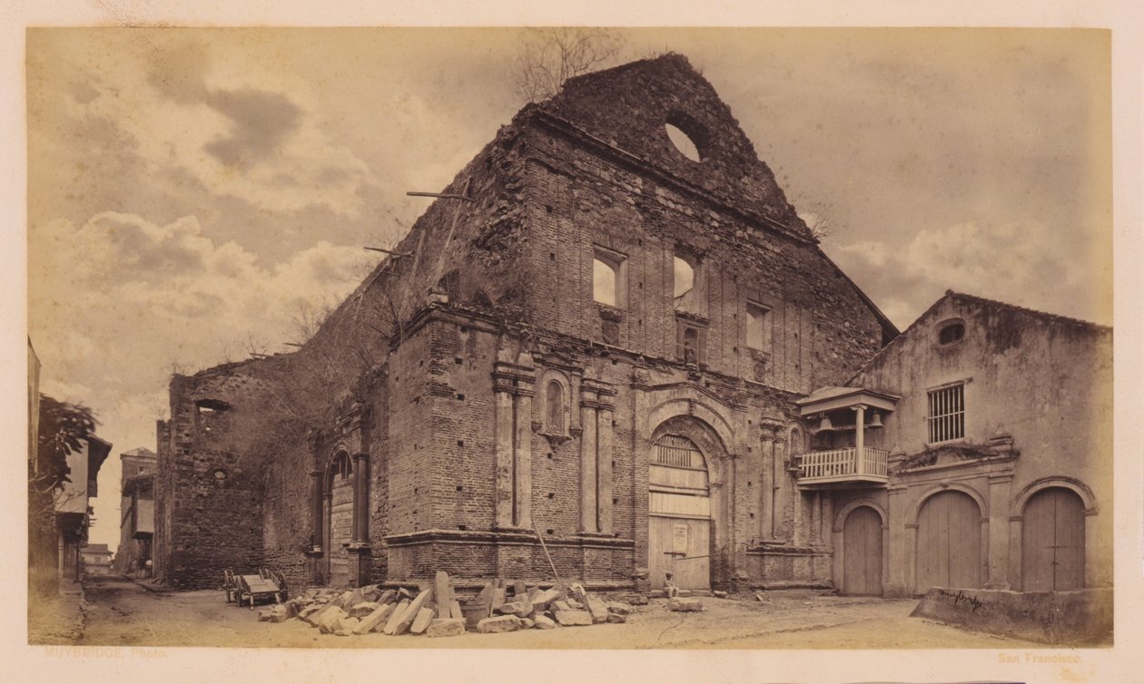 Ruinerna av San Domingo-kyrkan, Panama av Eadweard Muybridge