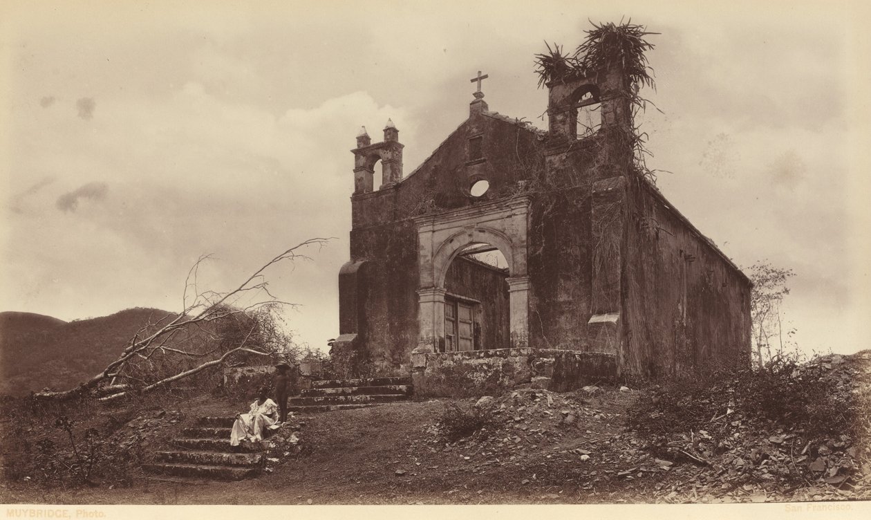 Ruinerna av kyrkan San Miguel, Panama av Eadweard Muybridge