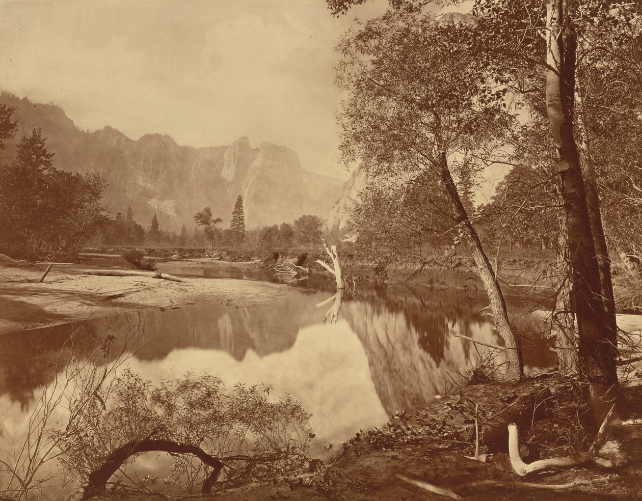 Yosemites dalgång från Mosquito Camp, nr 22,1872 (foto) av Eadweard Muybridge