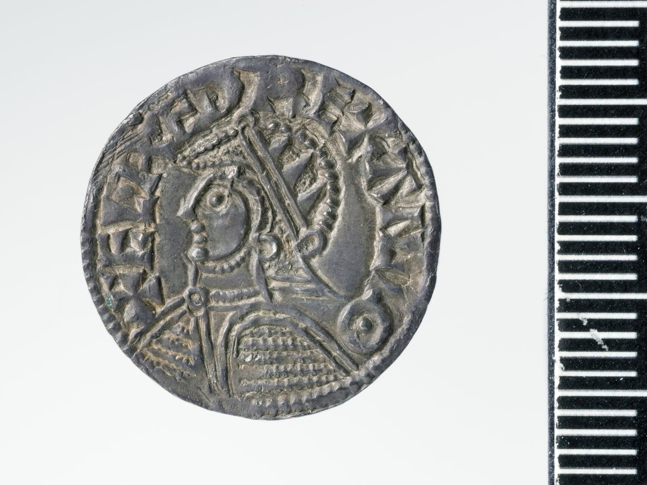 Penny of Æthelred II, London myntverk, 978 (silver) (framsidan av 3706819) av Ealdgar Ealdgar