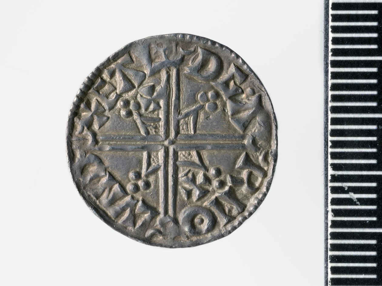 Æthelred II:s penny, myntverk i London, 978 (silver) (baksidan av 3706818) av Ealdgar Ealdgar
