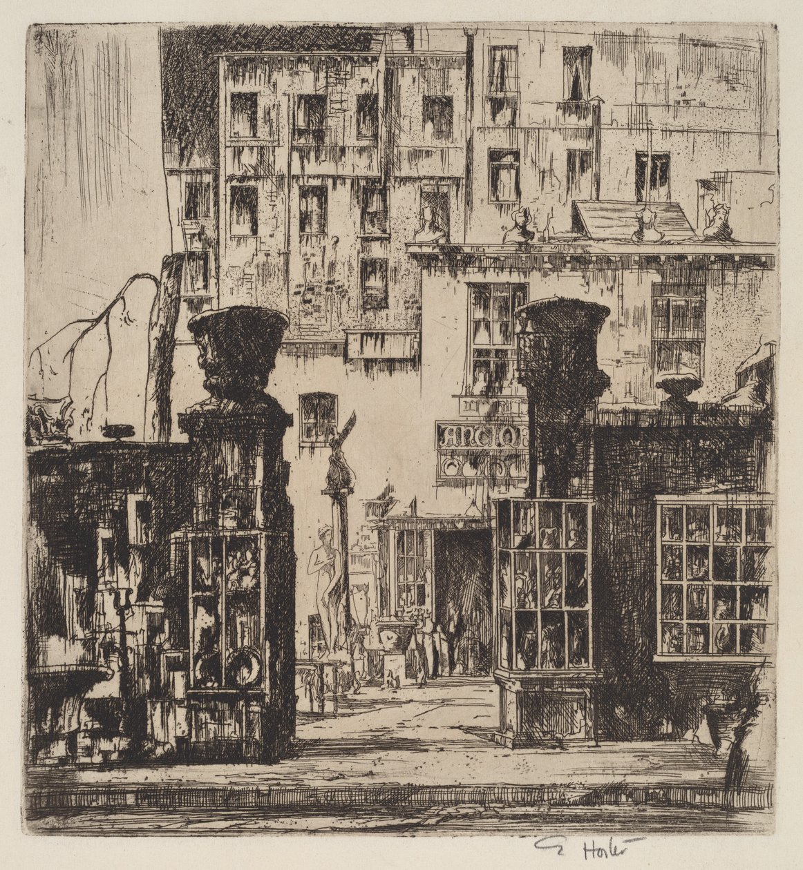 Antikaffär, New York av Earl Horter