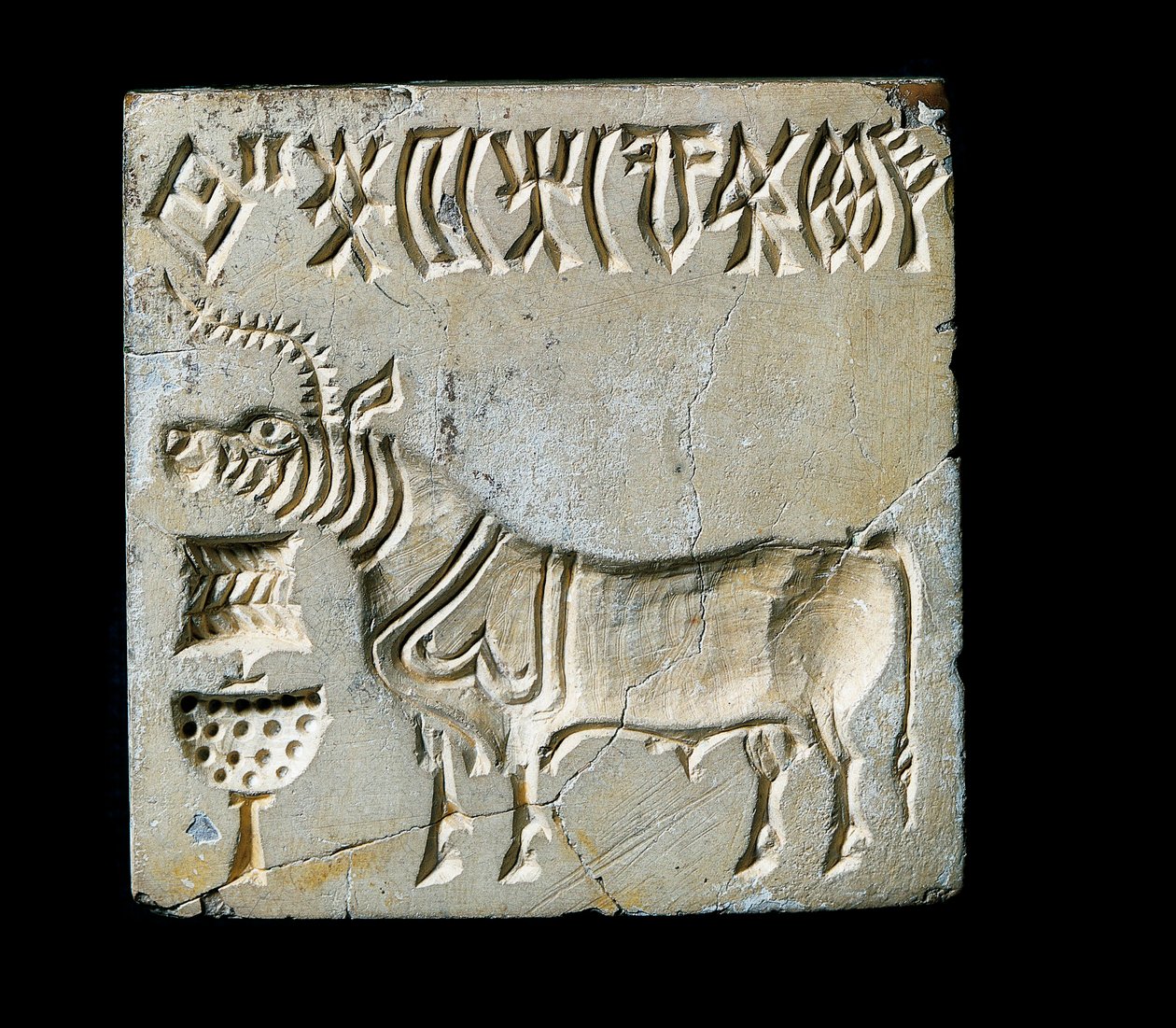 Civilisationen i Indusdalen: sigill av ett djur. 26-25-talet f.Kr. (bronsåldern) av Early Bronze Age