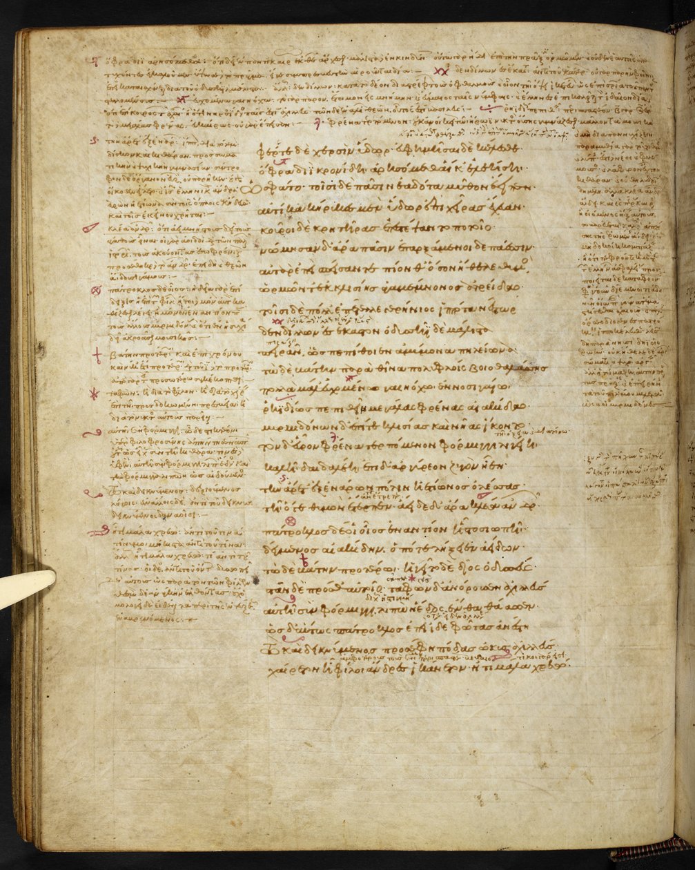 Burney 86, c.86v från Townley Homer (vellum) av Eastern Mediterranean School