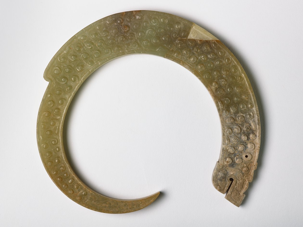 Hänge i form av en lockande drake (jade) av Eastern Zhou Dynasty Chinese School