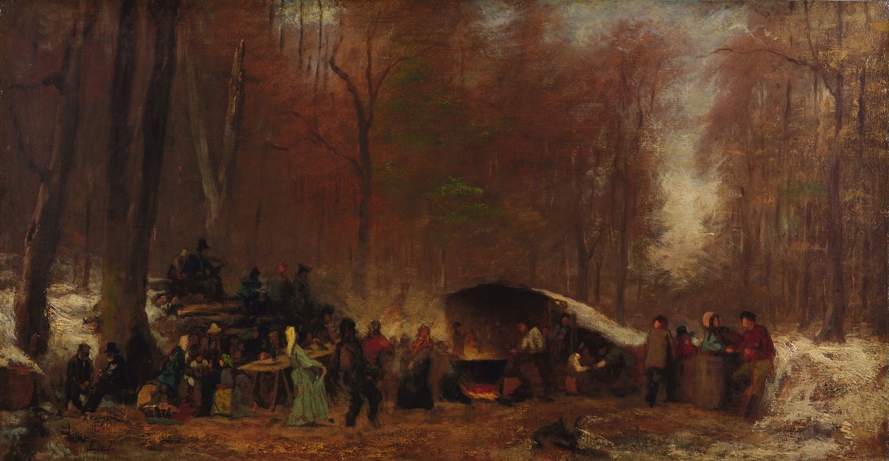 En annorlunda Sugaring Off av Eastman Johnson