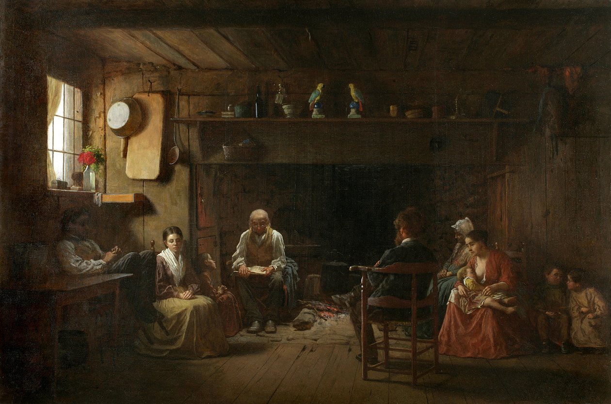 Söndag morgon 1866 av Eastman Johnson