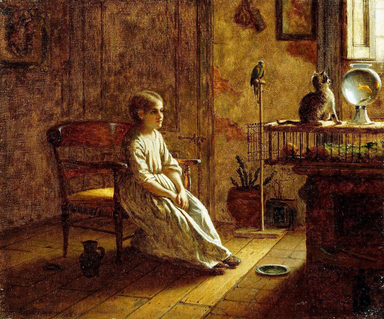 Ett barns menageri av Eastman Johnson