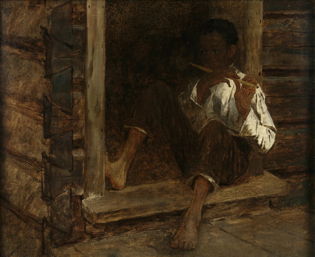 Black Boy, ca 1860-61 (olja på duk) av Eastman Johnson