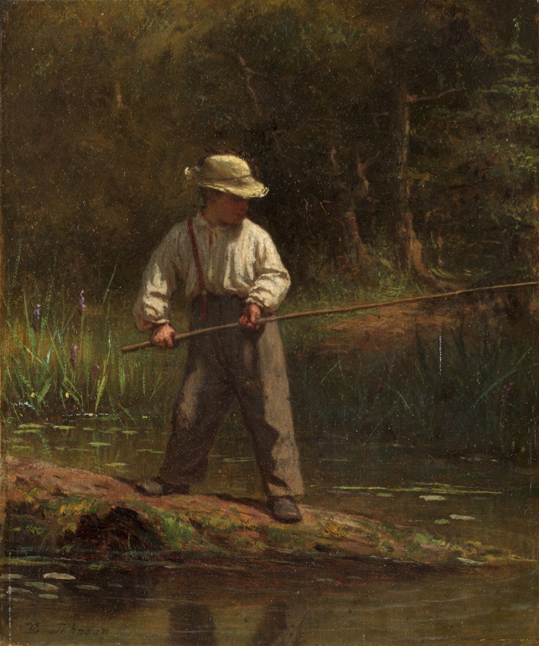 Boy Fishing, 1860-talet. av Eastman Johnson